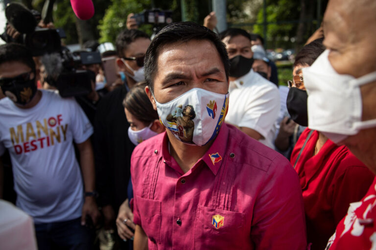 Senator Manny Pacquiao files his certificate of candidacy for president