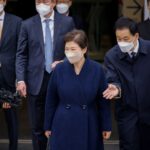 South Korea's former President Park Geun-hye leaves the Samsung Medical Center in Seoul