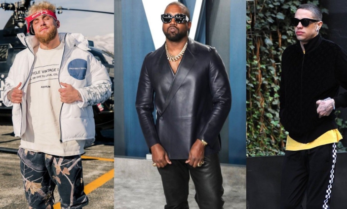Jake-Paul-Kanye-West-and-Pete-Davidson-703x424